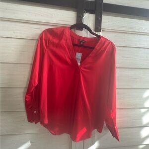 Ann Taylor Vibrant Red Blouse